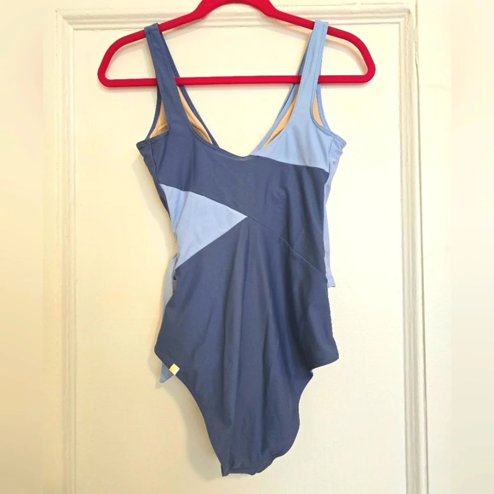 Summersalt Long Torso Perfect Wrap One-Piece – Size 6 LT | Sky & Blue Mountain - Picture 10 of 13